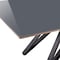 Armen Living Urbino Mid-Century Dining Table in Matte Black Finish with Walnut and Dark Gray Glass Top LCURDIBL - alternate 4